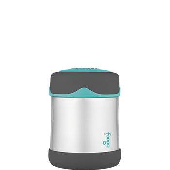 Charcoal and Teal Foogo® Vacuum Insulated 290 mL Food Jar