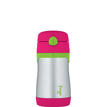 Watermelon and Green Foogo® Vacuum Insulated Straw Bottle