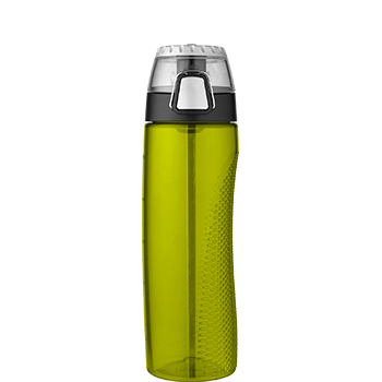 Lime Green Hydration Bottle with Rotating Meter on Lid