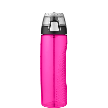 Ultra Pink Hydration Bottle with Rotating Meter on Lid